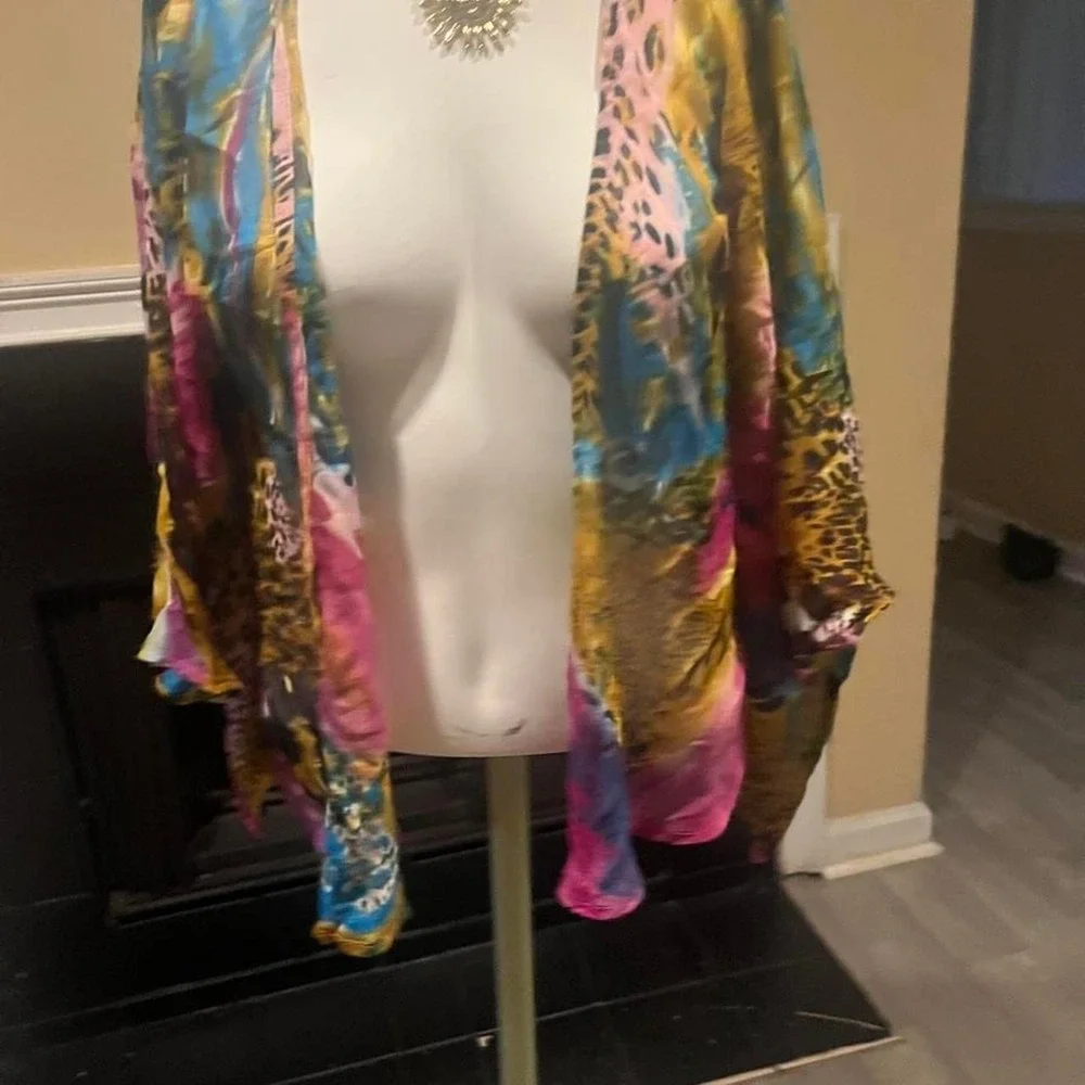 N/A multicolored kimono